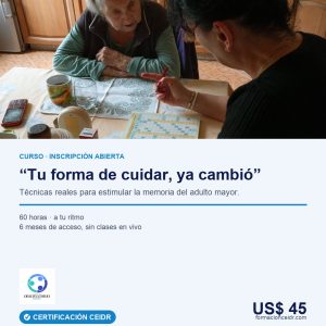 Curso Cuidado con Conciencia para Estimular la Cognición del Adulto Mayor